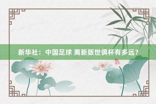 新華社：中國足球 離新版世俱杯有多遠？